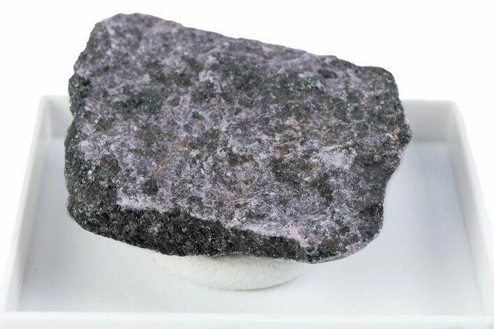 Violet Kammererite on Massive Black Magnesiochromite - California #380082